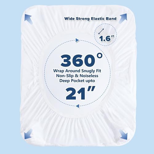 Elven Home Thick Cooling Mattress Pad for Double Bed