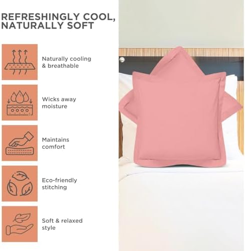 CharlottelyHues Pillow Shams Set of 2 26x26 Mystic Rose