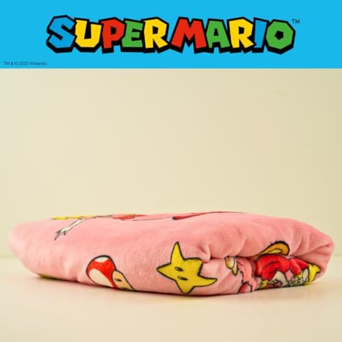 Franco Super Mario Princess Peach Soft Plush Throw
