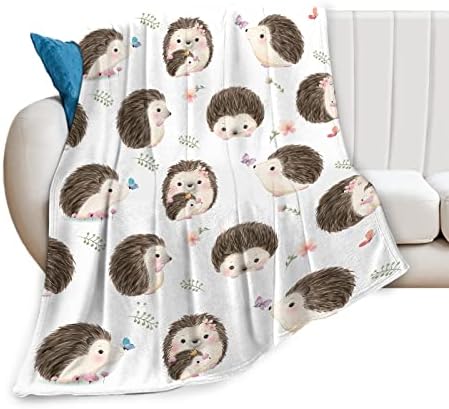 Golakra Hedgehog Plush Flannel Throw Blanket for Kids 50x40