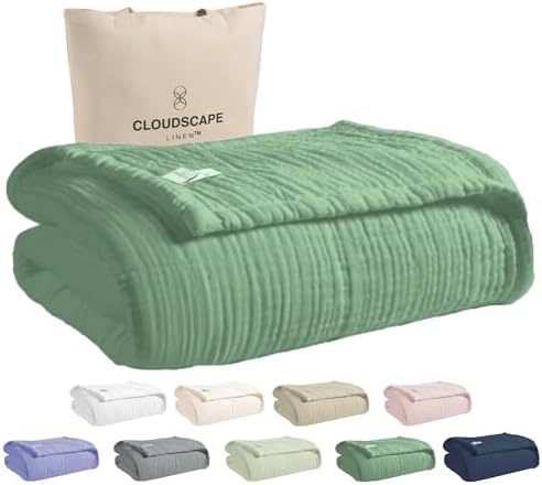 Cloudscape Linen Soft 8 Layer Cotton Muslin Blanket King Size