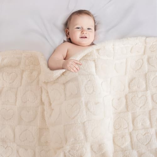 Excervent Heart Checkered Soft Throw Blanket for Kids