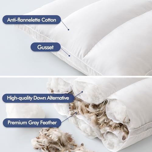 MIULEE 20x54 Inch Body Pillow for Adults with Three-Cavity Support