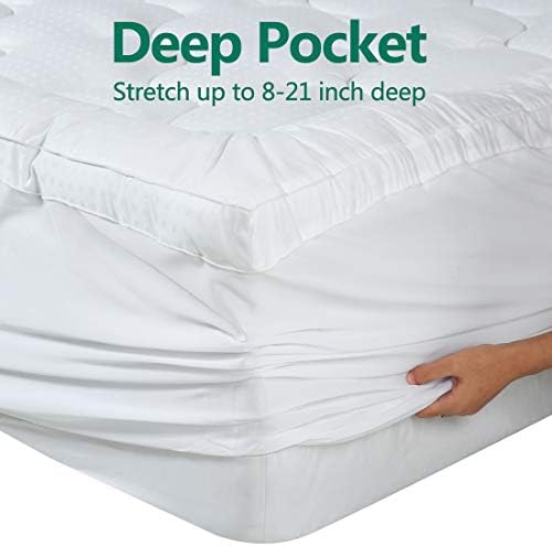 COHOME Queen Mattress Toppers 1300 GSM Cooling Pillow Top Pad