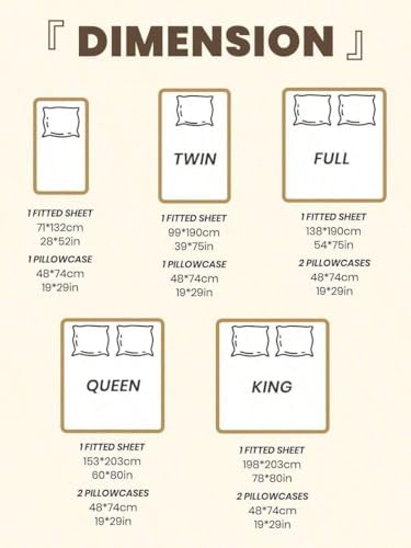Fuver 23 Pcs Printed Fitted Sheet Set with Pillowcases