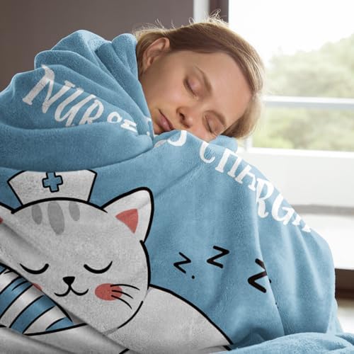 Funny Nurse Gifts 60x50 Flannel Blanket for RN LPN