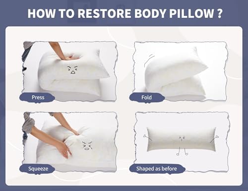 Fluffy Full Body Pillow for Adults with Memory Foam