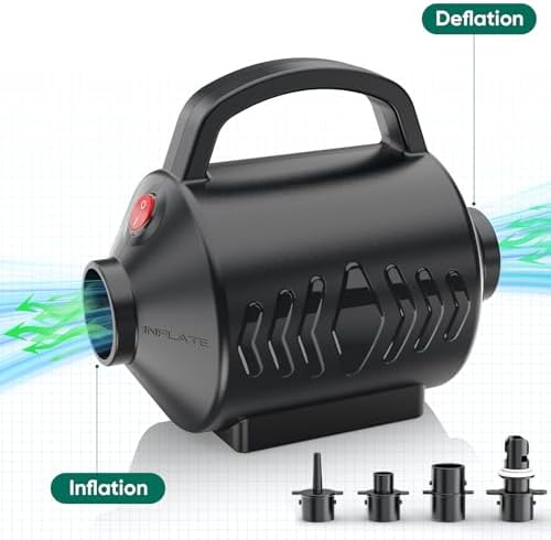 Electric Air Pump with 4 Nozzles for Inflatable Pools and Mattresses