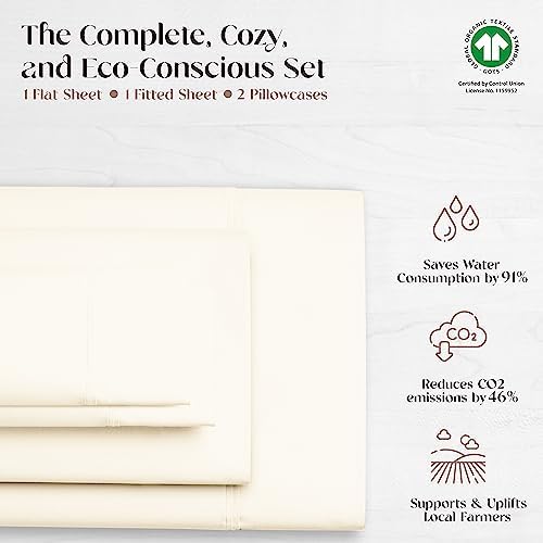 Carressa Linen Organic Cotton Sheet Set - 4 Piece California King