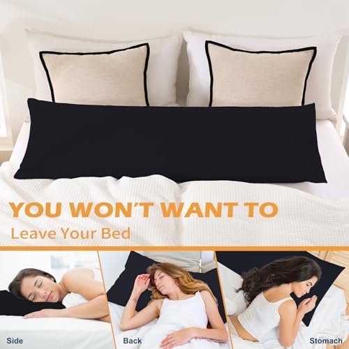 DOWNCOOL Memory Foam Body Pillow - 20x54 inch Soft Support Insert