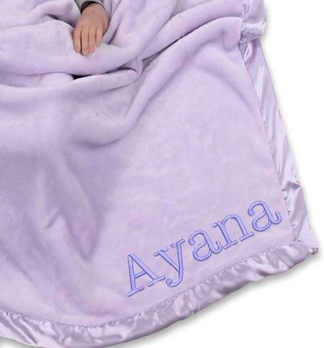 BJZLWJ Flannel Baby Blanket with Custom Name