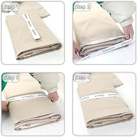 Jajahu 4Pcs Sheet Storage Bands Organizer for Linen Closet and Bedroom