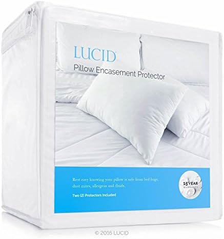 LUCID Linenspa 4 Inch Mattress Topper Cover California King - White