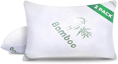 Sleepavo Memory Foam Pillows Set of 2 - Cooling Queen Size