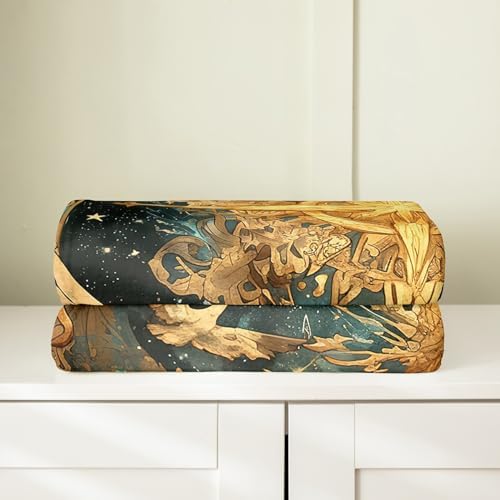 Feelyou Kids 12 Constellations Fuzzy Throw Blanket 40x50