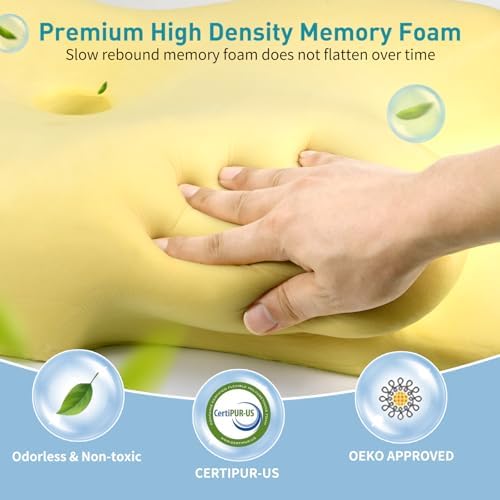 Ylekto Cervical Neck Pillow - Cooling Ergonomic Support for All Sleep Positions
