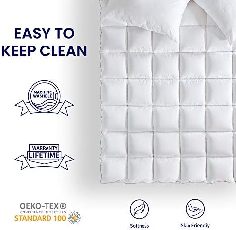 SLEEP ZONE Twin XL Cotton Mattress Pad with Cooling Top