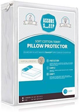 L COZEE Set of 2 Waterproof Pillow Covers - Zippered with Triple Seal Protection