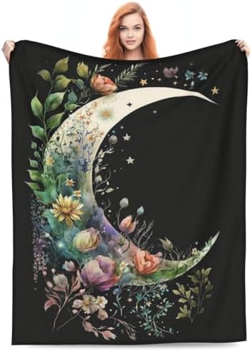 Zeleda Moon Kids Flower Throw Blanket 60x50