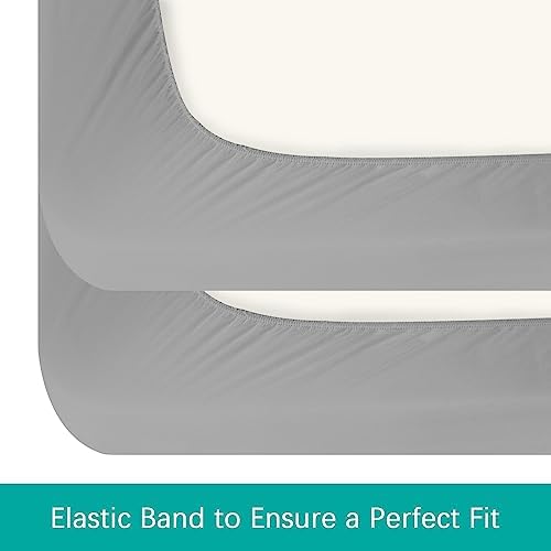 Biloban Mini Crib Sheets Fitted Waterproof 38 x 24 2 Pack
