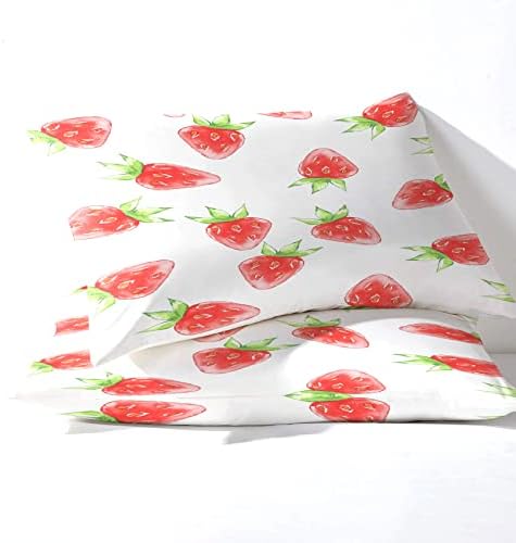 Strawberry Pillow Cases Set of 2 - Kawaii Kids Bed Decor
