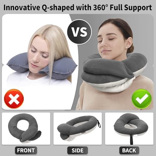 BUYUE Travel Neck Pillow with Eye Mask and Earplugs