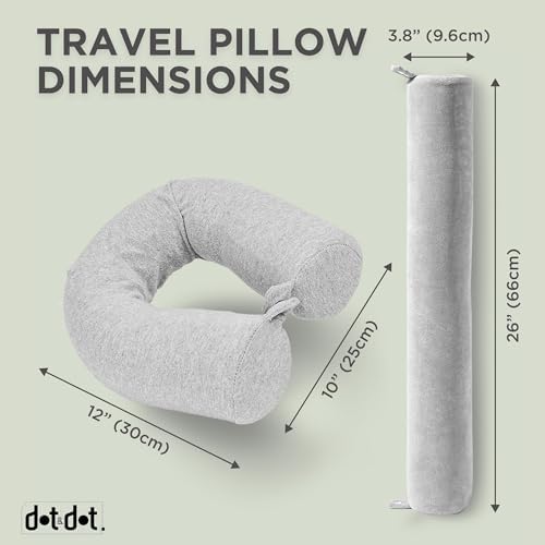 DotDot Twist Memory Foam Travel Pillow for Airplanes