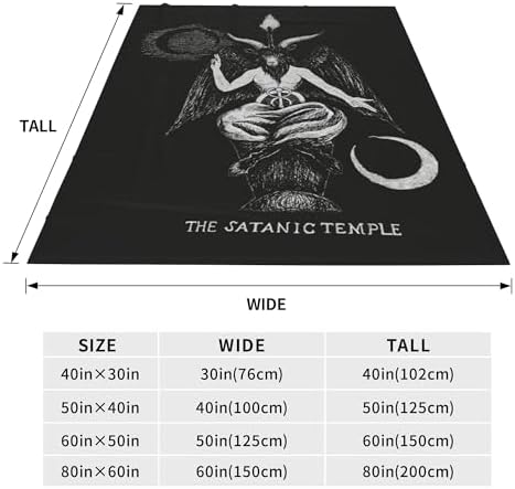 YETTA YANG Satanic Demon Baphomet Full Fleece Throw Cloak