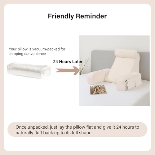 ENITYA Reading Pillow for Bed Sitting