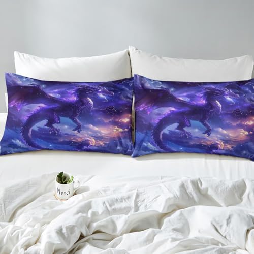 Castle Fairy Dragon Fitted Sheet Set Twin Size