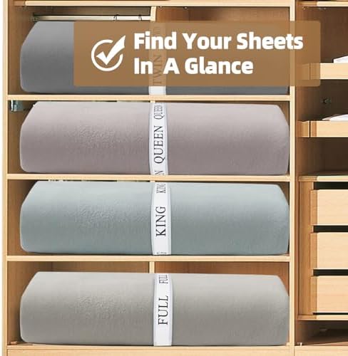 Damukoo Bed Sheet Bands - 4PCS Twin Pack for Organizing and Storage