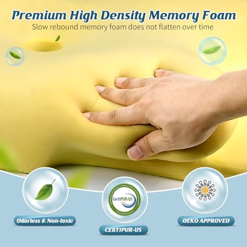 Crisgo Cervical Neck Pillow - Ergonomic Memory Foam with 2 Heights
