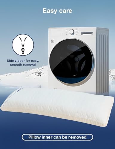 ZonLi Memory Foam Body Pillow for Adults 20x54 Inch White 1