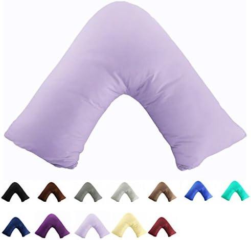TAOSON 100 Cotton V-Shape Pillow Case - Light Purple 1