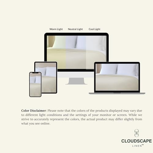 CLOUDSCAPE LINEN Herringbone Cotton Twin Blanket Beige Fog 68x92
