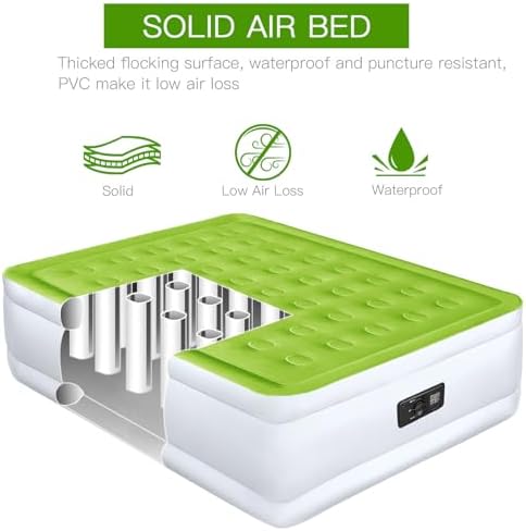 YENING Full Size Air Mattress with Built In Pump