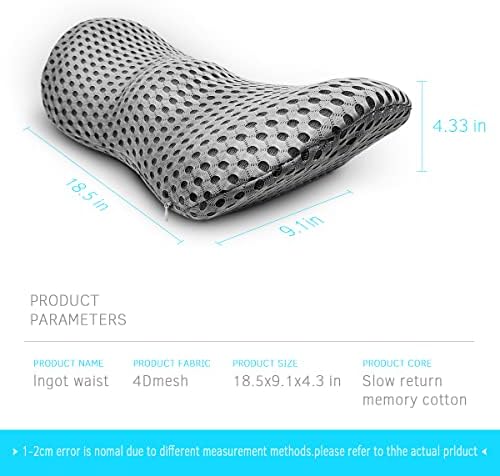 Panduo Lumbar Support Pillow - Memory Foam Back Pain Relief