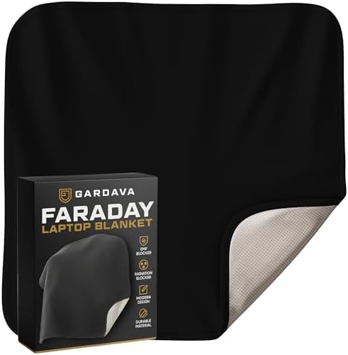 Gardava Faraday Blanket - 18x18 Black EMF Shielding