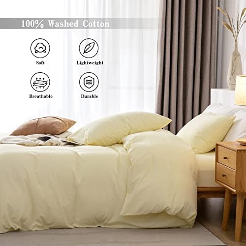 TIPTOE BEAR King Duvet Cover Set 3 Pcs Pale Yellow