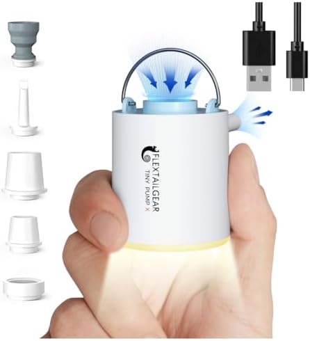 FLEXTAILGEAR Tiny Pump X Portable Air Pump with Camping Light