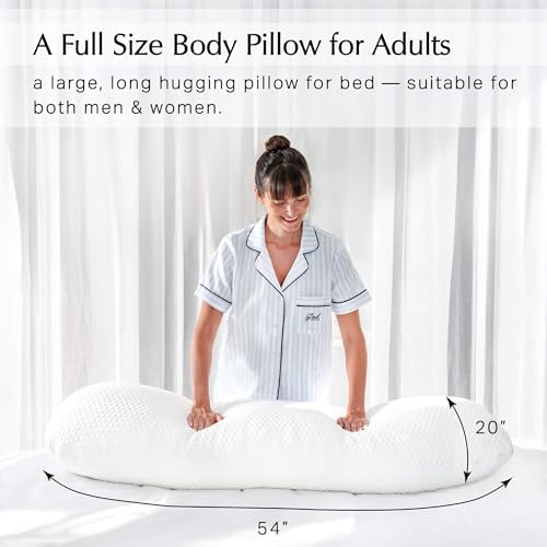 Aricove Body Pillow for Adults - 20x54-inch Long Support
