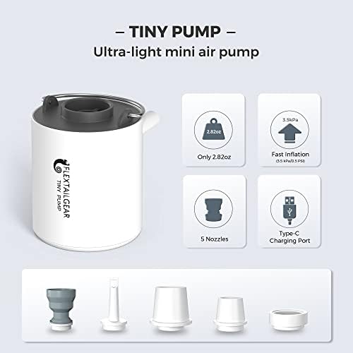 FLEXTAILGEAR Ultra-Mini Air Pump for Pool Floats and Storage Bags