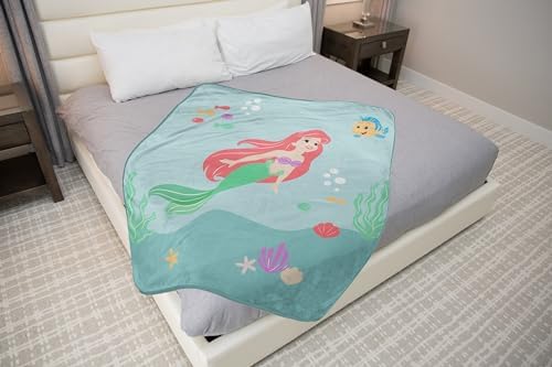 Sunny Side Up Disney Little Mermaid Throw Blanket - 46 x 60 Inches