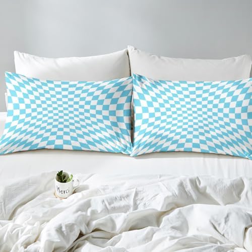 Castle Fairy Abstract Grid Twin Sheet Set with Pillowcase