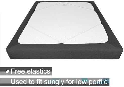 Box Spring Cover Queen Size - Heather Gray Jersey Knit Bed Skirt