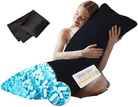 DOWNCOOL Memory Foam Body Pillow - 20x54 inch Soft Support Insert