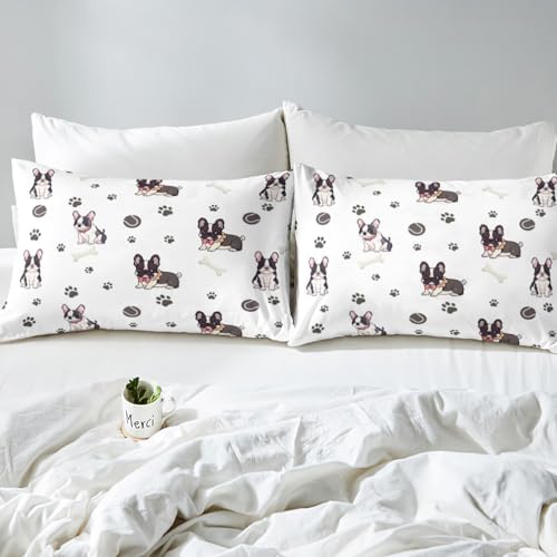 Castle Fairy Frenchie Dog Kids Sheet Twin Set with Pillowcase
