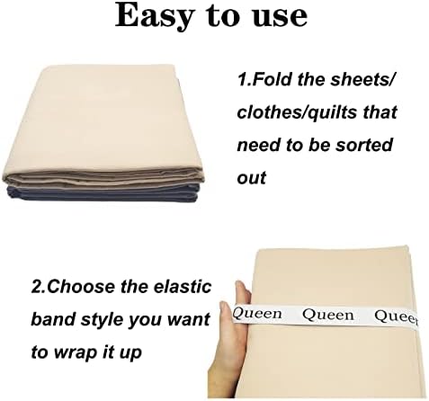 2 Piece Bed Sheet Organizer Bands with Elastic Straps