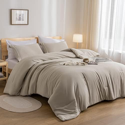 Weigelia Queen Comforter Set 7 Pieces Oatmeal