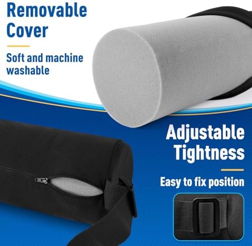 CushZone Lumbar Roll Support Pillow - Black